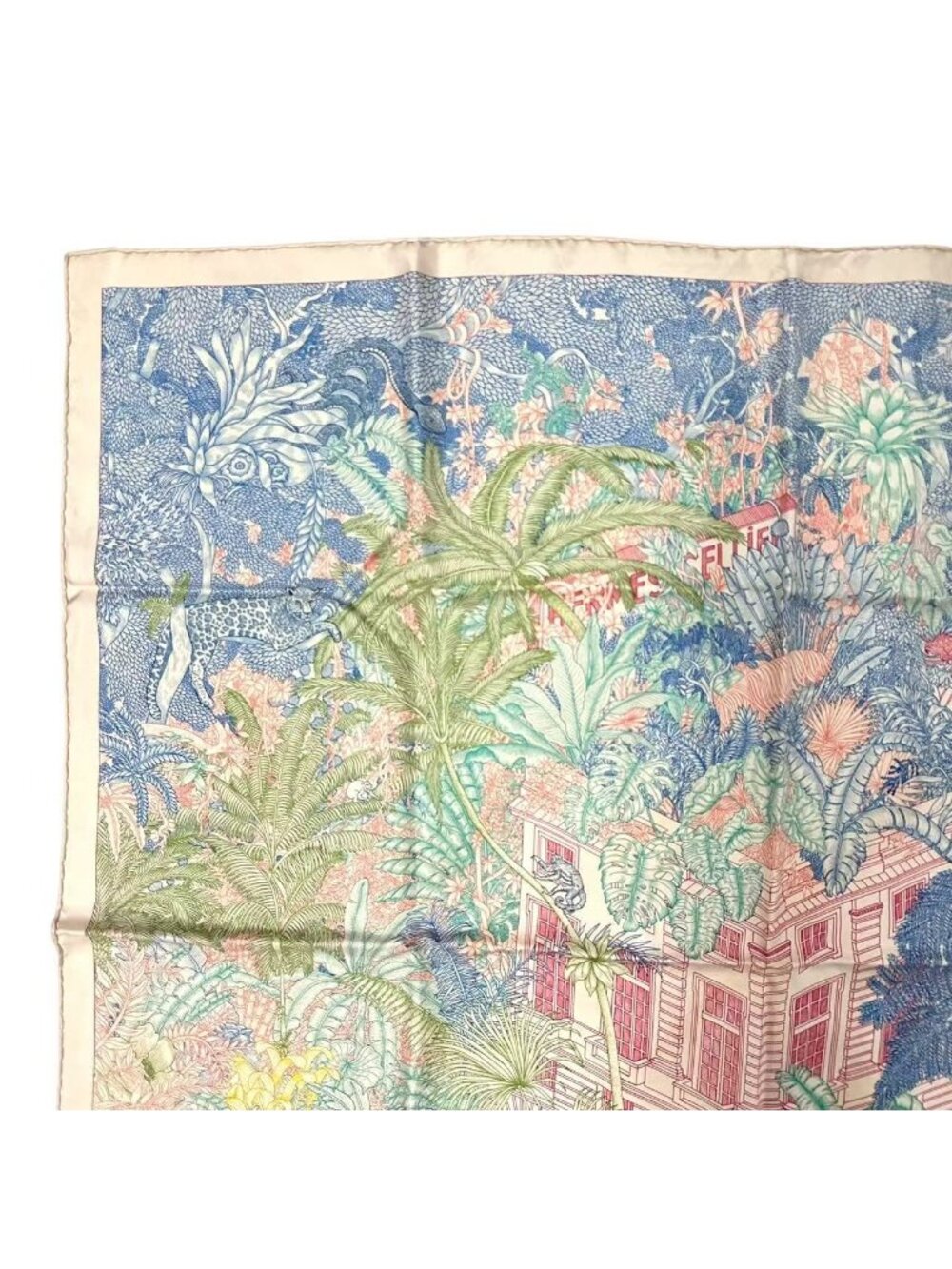 Hermes Scarf Carre 90 Silk Faubourg Tropical Multicolor - Picture 3 of 8